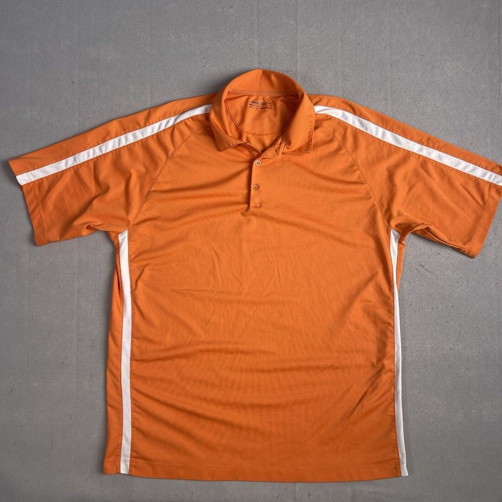 Nike Polo Tour Performance Shirt Men XL Orange Dri-Fit Golf Wicking Athleisure